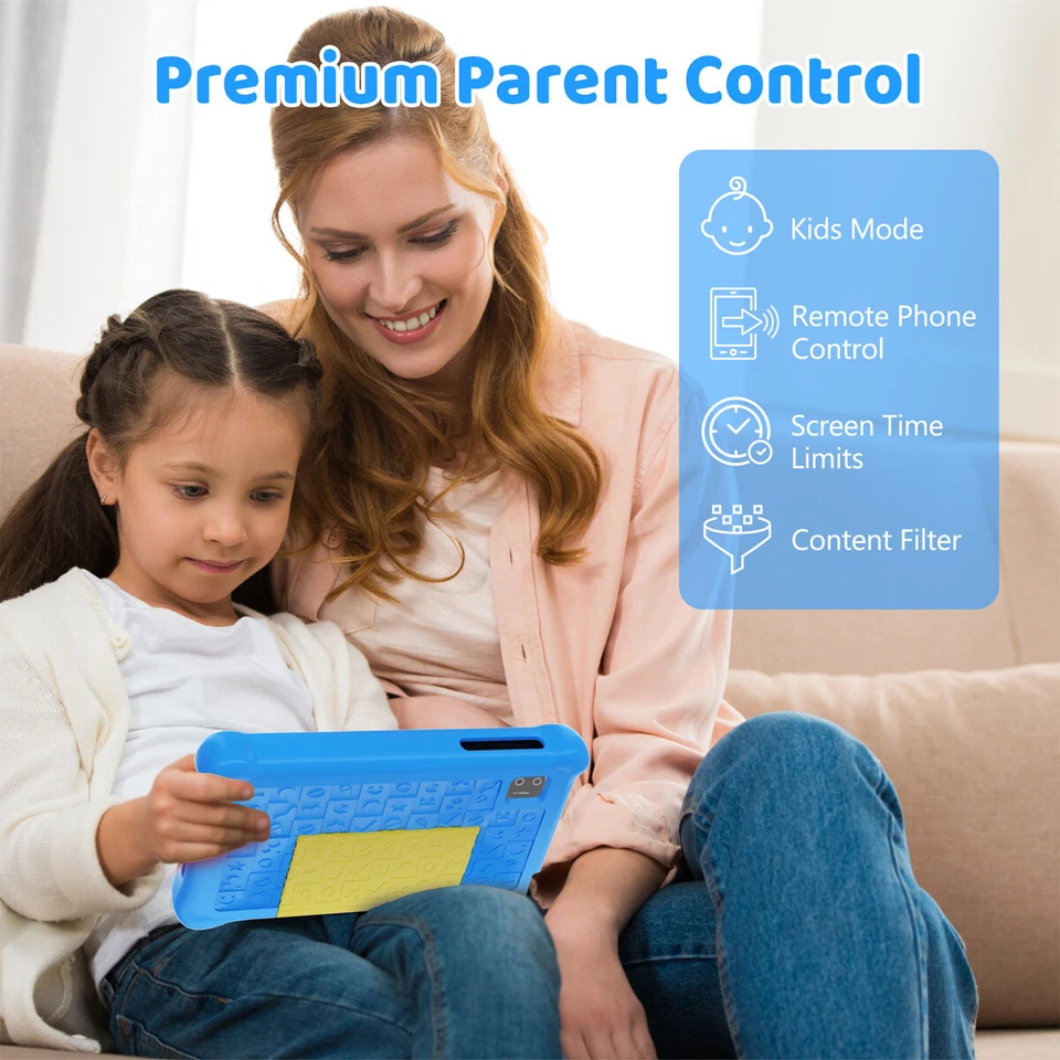 Tablet Kids 10 inch Android 12 5000mAh 2GB+32GB  Quad Core Bluetooth WIFI Blue - Image 2 of 4