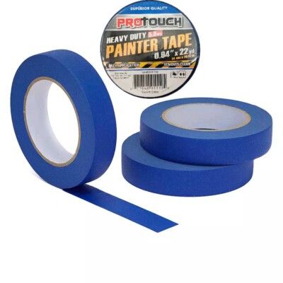 6 Pack Blue Painters Masking Tape 0.94in x 22yd (24mm x 20.32m)