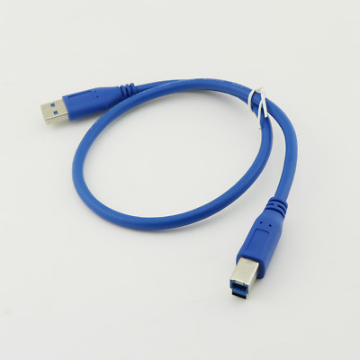 1x USB 3.0 Type A Male Plug To B Male Printer Scanner Data Cord Cable 50cm/1.5ft