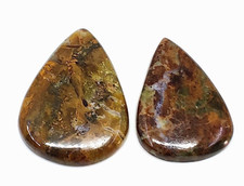 Natural Wonderful New Brown Seraphinite Smooth Cabochon pietra preziosa sciol...