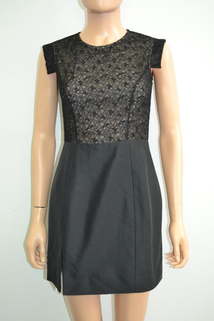 Erdem Black Sleeveless Dress w/Lace Detail Size US 4 (Fits like 2) | eBay