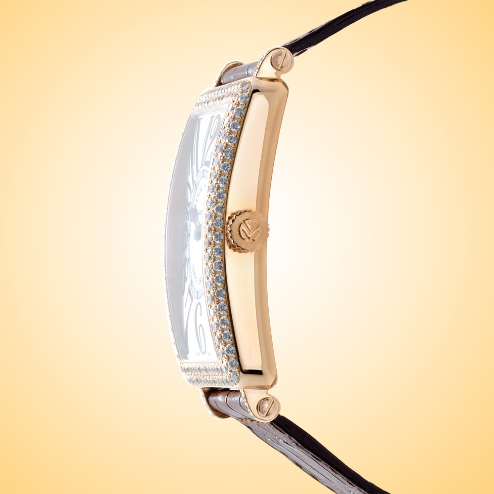 Franck Muller Long Island 18K Rose Gold Diamonds Watch 1002 Franck Muller Long Island 18K Rose Gold Diamonds Watch 1002