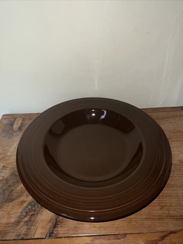 Fiesta Retired Chocolate Brown 12” Rimmed Soup Salad Pasta Bowl~Fiestaware Retro