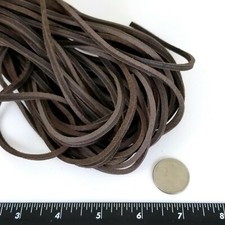 Leather Lace Cord 1/8 Inch Wide for Glove Repair and Crafts Dark Brown 583-1003