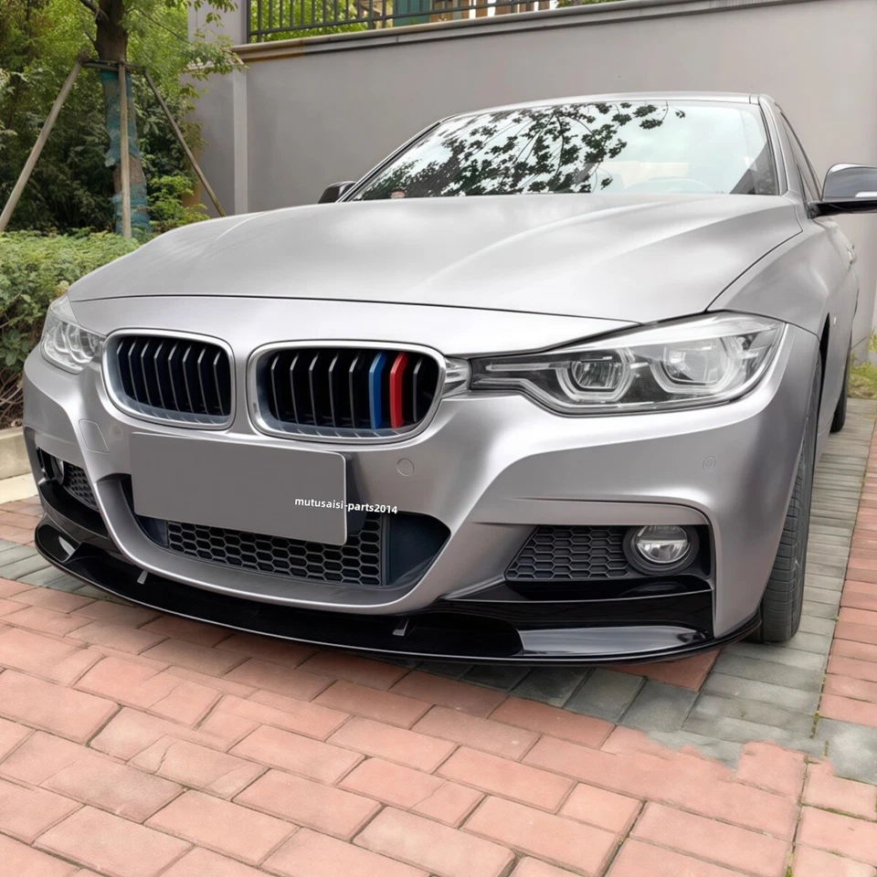 FITS 2012-18 BMW 3 SERIES F30 F31 325I 328I M SPORT FRONT LIP SPLITTER GLOSS BLK - Image 3 of 4