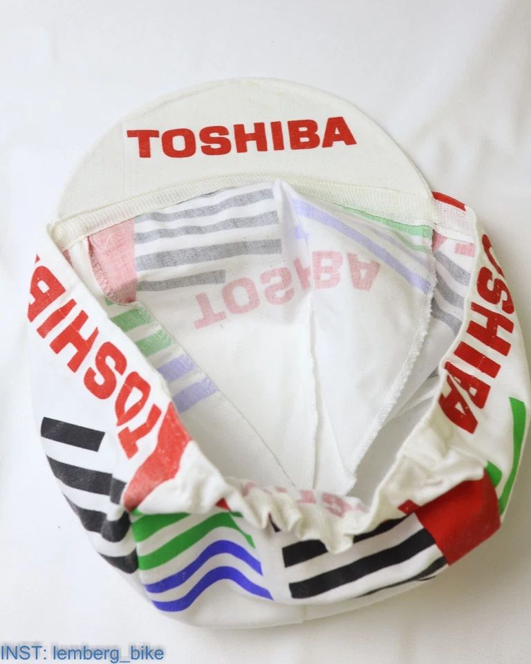 Gorra de ciclismo Santini Team Toshiba vintage Foto 2 de 2