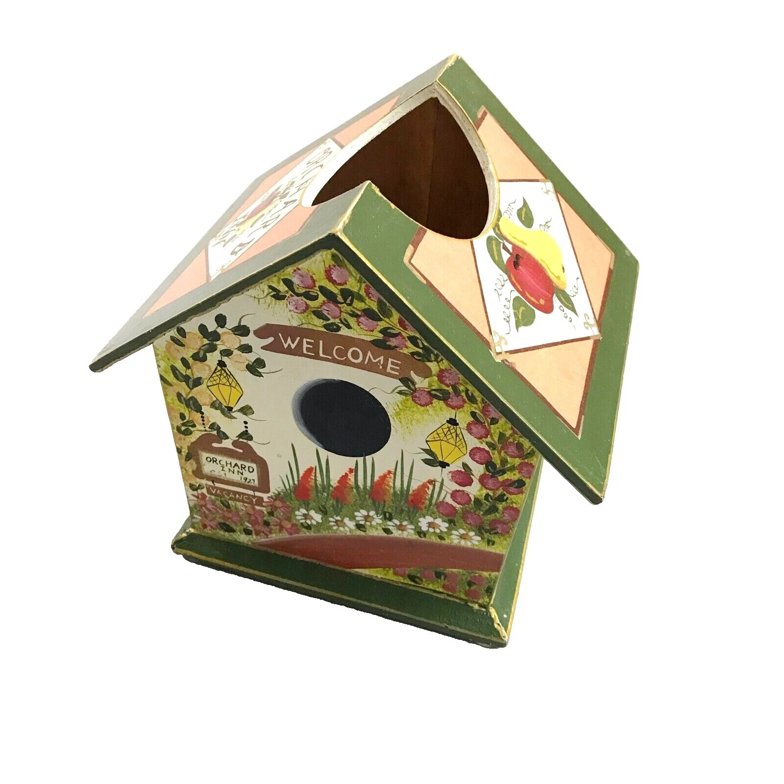 Caja de tejido multicolor Madera Handmade Cubre