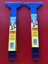 (2) ICEMAN ES2000 ICE SCRAPER TOUGH ON SNOW & ICE STORES EASILY IN ANY VEHICLE
