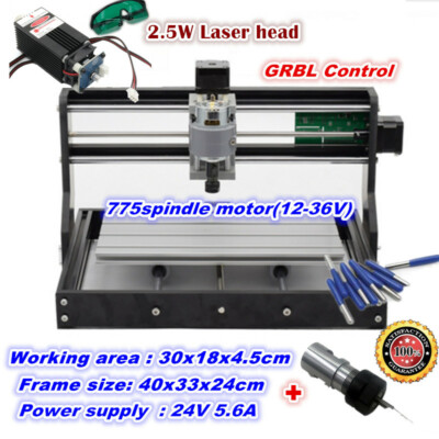 3018-Pro DIY CNC Router Grbl Control Mini Engraving Machine 2500mw Laser Head