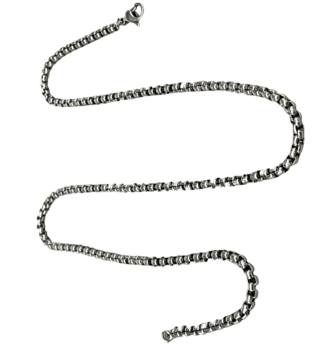 Flongo Catena Portaciondolo In Acciaio Inox Per Uomo/donna – Lunghezza 61 Cm, Spessore 4 Mm. Ricambio Per Collana, Ipoallergenica, Antiruggine, Con Sacchetto Regalo Incluso.