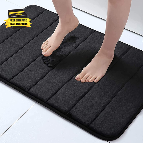 Memory Foam Bath Mat, 24" X 16", Ultra Soft and Non-Slip Bathroom Rugs, Water Ab