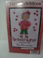 Design Works GRANDCHILDREN Counted Cross Stitch Kit 5" x 7" 