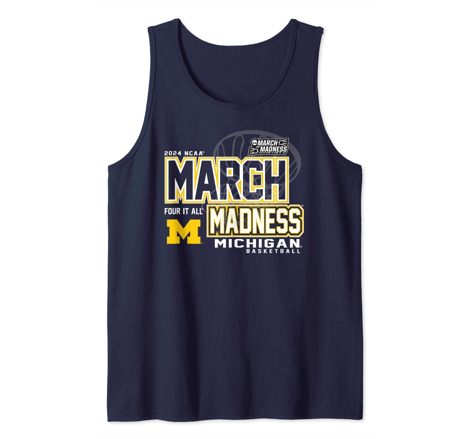 Michigan Wolverines March Madness 2024 Women's Basketball Tank Top