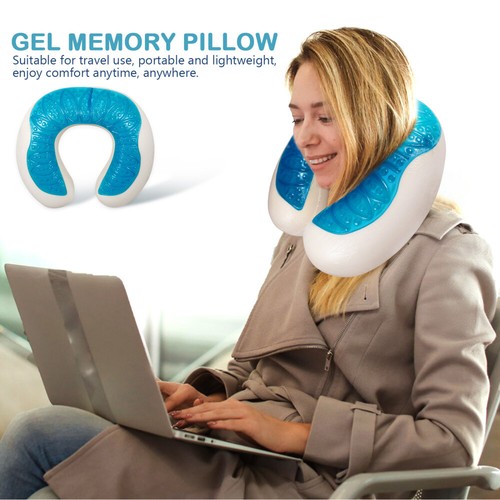 Gel Neck Pillow Airplane Sleep Pillows for Sleeping Travel Office - Picture 4 of 12