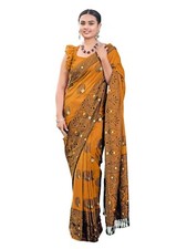 Women's Banarasi Woven Saree with Heavy Jacquard Work saree with Blouse Piece