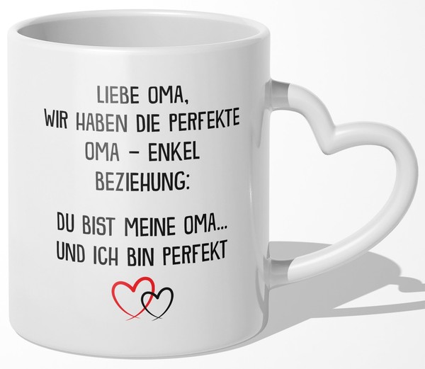 Oma Geschenk Von Enkel Geburtstag Weihnachten Grossmutter Tasse Frauen Rentnerin-image
