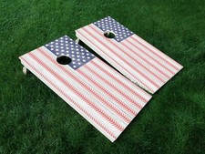 VINYL WRAPS Cornhole Board DECALS America 10 USA Flag American Bag Game Stickers