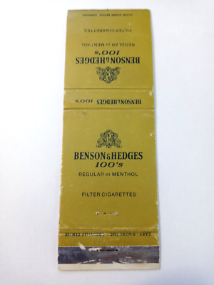 benson and hedges tobacco pouch Vintage Matchbook: Benson & Hedges Cigarettes