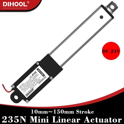 235N Mini Linear Actuator DC24V 2.4kg~23kg Load 150mm Stroke Electric Push Rod