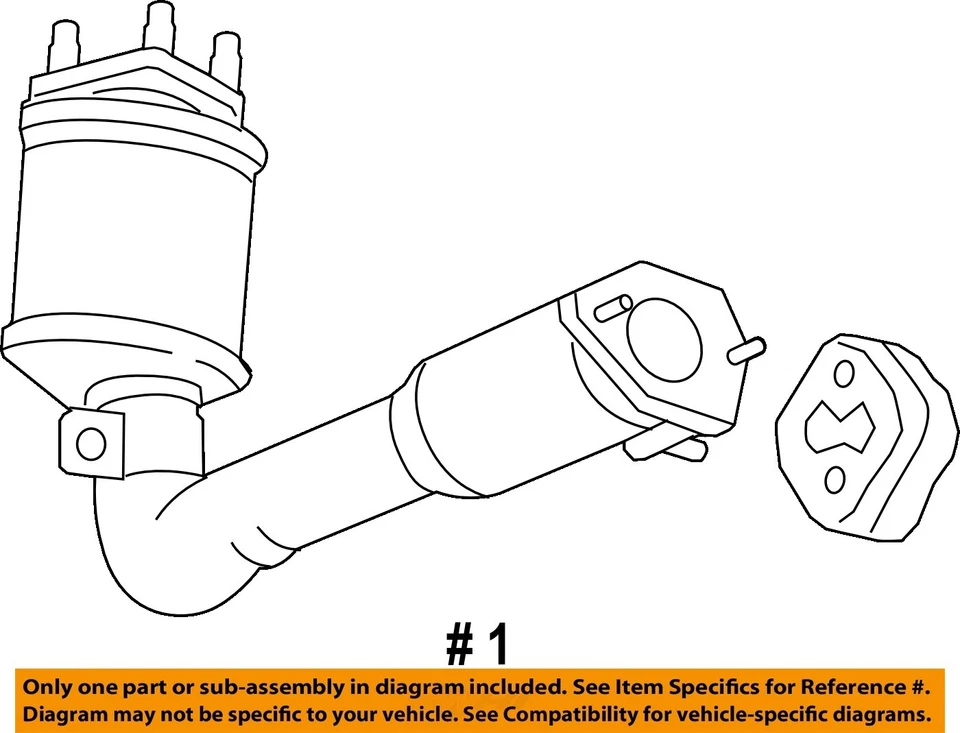 Componentes de escape GM OEM 10-14 Equinox - Tubo convertidor 19418921 Foto 2 de 2