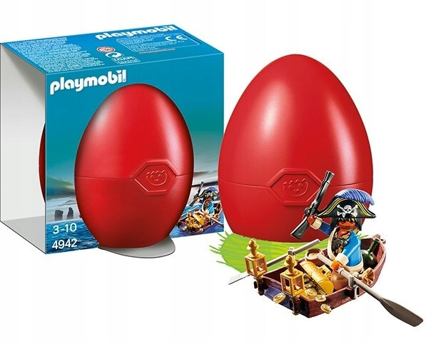 Originale PLAYMOBIL® Pirati 4942 - Pirata Con Bote - Uovo Di Pasqua