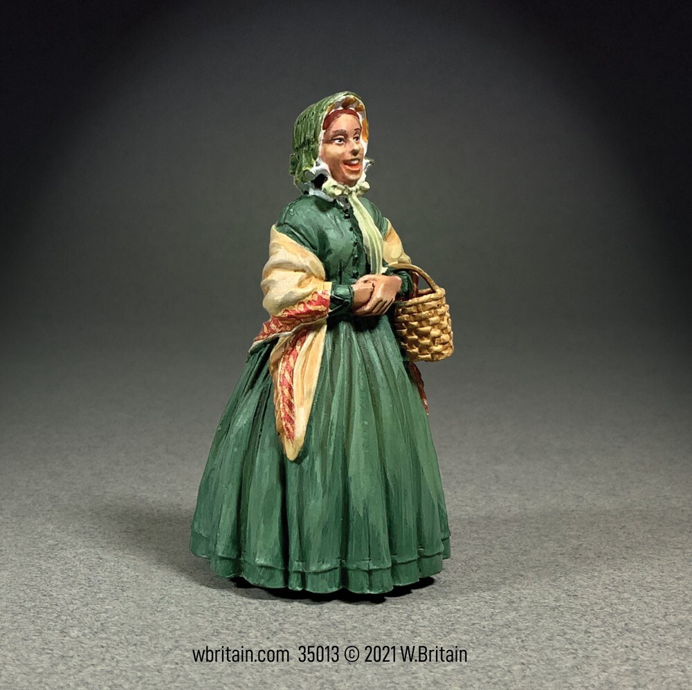 BRITAINS SOLDIERS VILLAGE GREEN 35013 - Betsy Going to Market, 1860s Woman