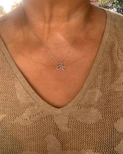Pom Peii3 14k Gold Diamond Necklace “A” Initial 18”long - Picture 4 of 7