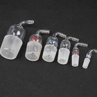 Glass 14/23 19/26 24/29 29/32 Joint 90° Elbow Bend Hose Inlet Adapter Lab