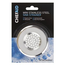 Chef Aid Mini Stainless Steel Sink Strainer Fits Most Sink 40mm Kitchen Bathroom