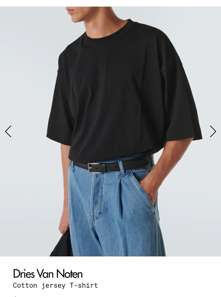 DRIES VAN NOTEN HEN OVERSIZED COTTON JERSEY T-SHIRT BLACK DRIES VAN NOTEN HEN OVERSIZED COTTON JERSEY T-SHIRT BLACK