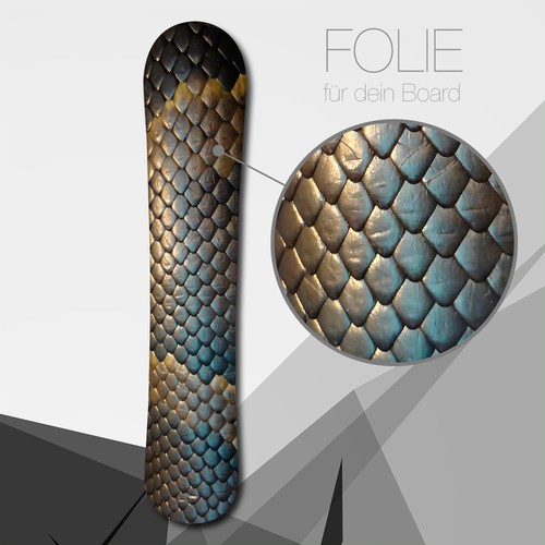 SNOWBOARD SCHUPPEN SKIN Design WRAP Aufkleber Snowboardtattoo Schutz