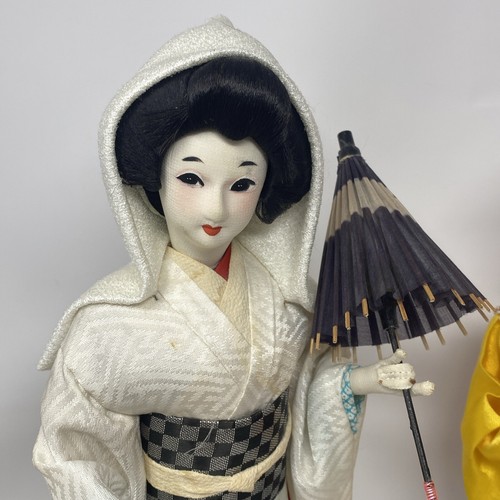Drei alte asiatische Sammlerpuppen - Yamaha Geisha Werbung plus 2 andere - Bild 2 von 24