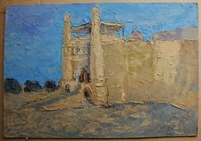 Ukrainian Soviet Oil Painting impressionism Architecture khan's palace