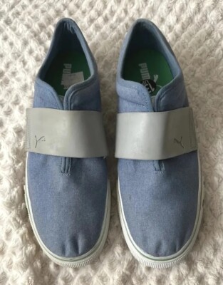 Puma Classic Mens Blue Sneakers Casual Shoes Size 13 (actual Size 12 In)