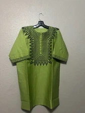 African clothing for men-Dashiki S-7X green