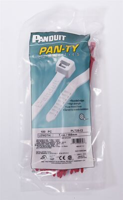 Panduit 7.4'' Pan-Ty Locking Cable Tie Nylon PLT2S-C2 188mm 100pcs