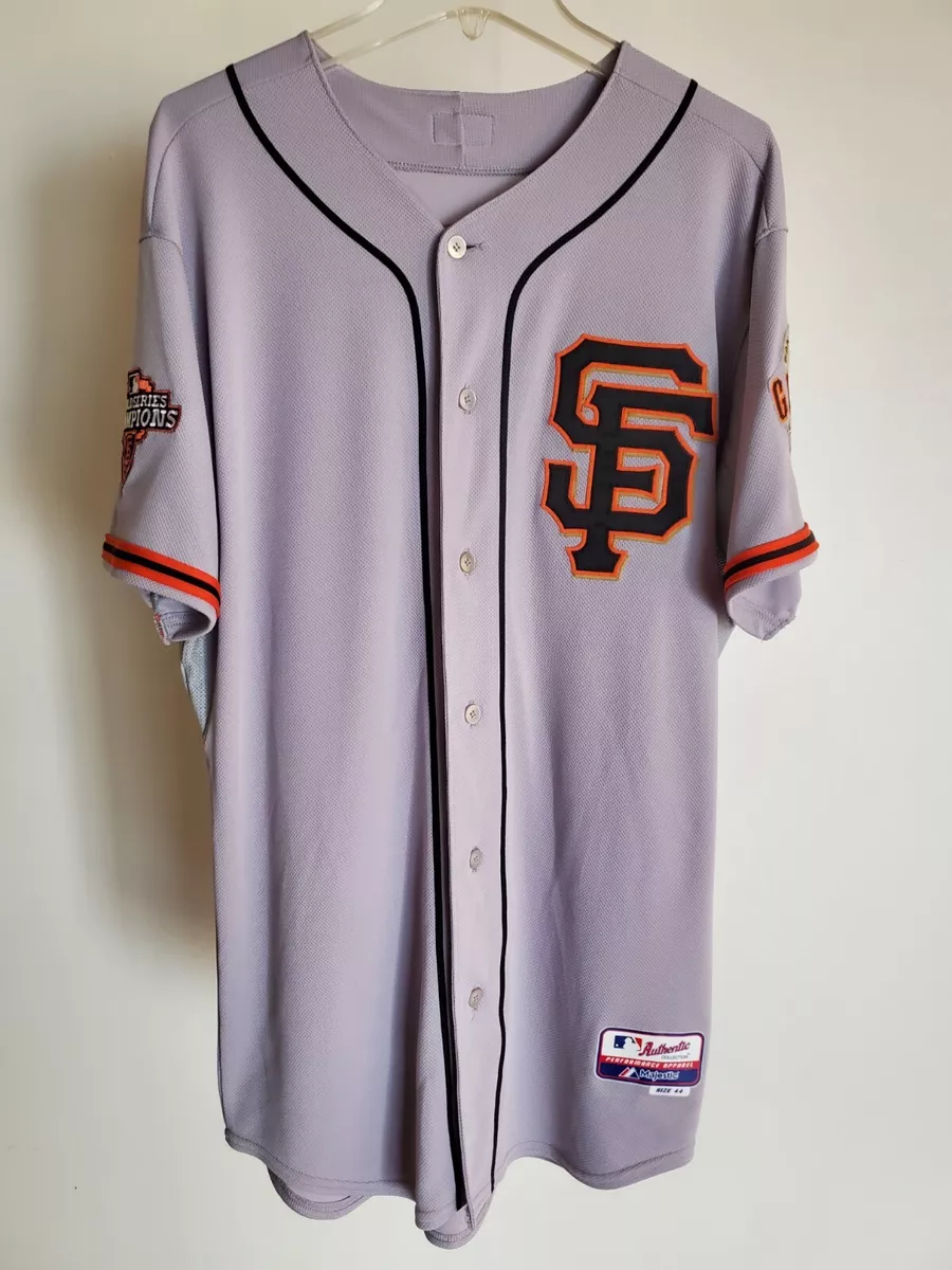 SAN FRANCISCO SF GIANTS #28 BUSTER POSEY 2012 WS CHAMPIONS ROAD JERSEY SIZE  44