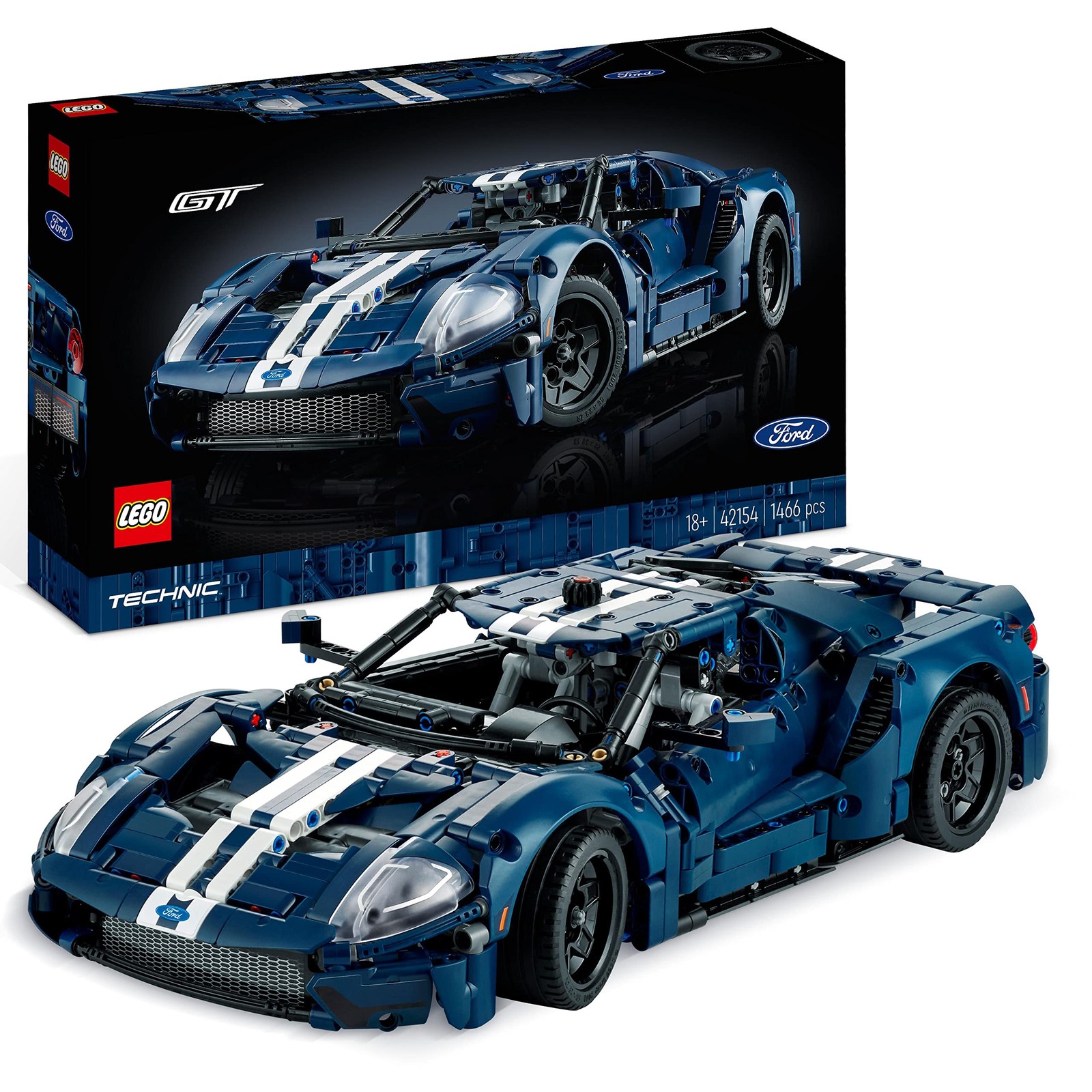 LEGO 42154 Technic 2022 Ford GT Car Model Kit for Adults to Build 30790₽