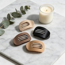 Flat Oval Hair Claw Clips Large Updo Styling Shark Grabs Accessories 4 Pack