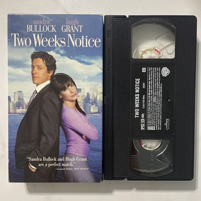 Two Weeks Notice (VHS, 2003) Jennifer Lopez, Hugh Grant ~ BUY 2 GET 1 FREE!