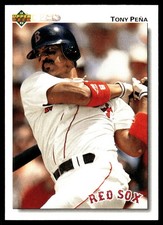 Tony Pena 1992 Upper Deck #252 Red Sox MLB READ FREE SHIPPING AutographDen
