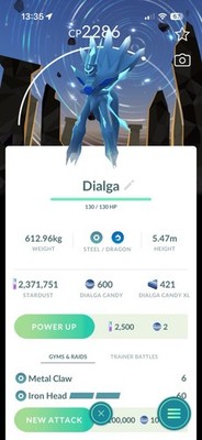 Origin Dialga With Background / Pokémon Go / Registered Or 30 Days Friendship