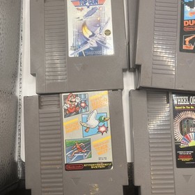 Lot Of 10 Original Nes Black Box Baseball Duck Hunt Track Meet Gauntlet Tmnt
