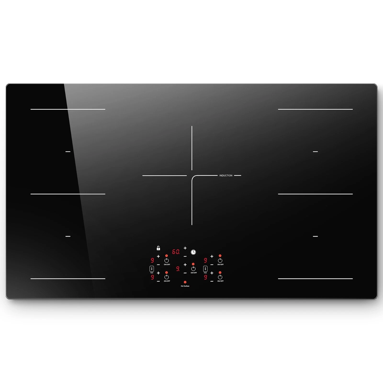 36inch Electric Induction Cooktop 5 Burners, 10800W ,Booster, Timer, Child Lock
Opens in a new windo