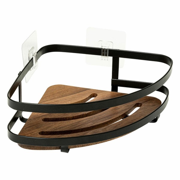 5Five Simply Smart Winkelregal Blackacia Eckregal Duschregal Badregal 25X19.5 Cm-image