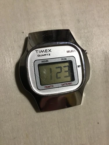 Vintage Early Timex K Cell digital LCD Men’s Watch Spares Repairs Works On & Off