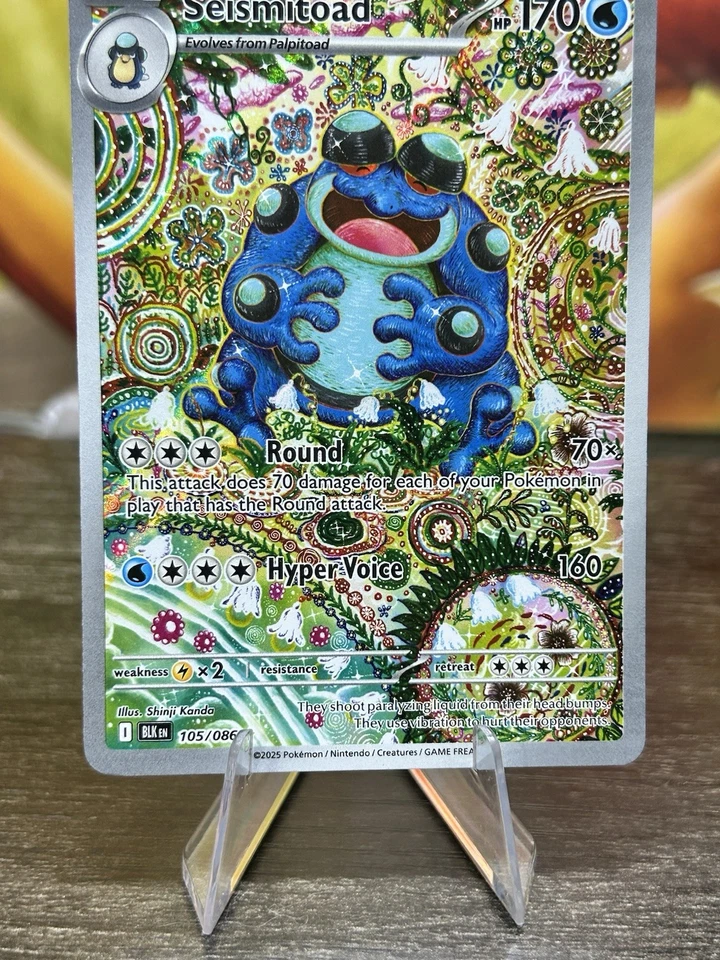 Pokémon TCG Seismitoad Illustration Rare Black Bolt 105/086 English - Image 2 of 4