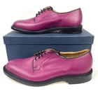 Tricker's Robert Derby Shoes Size 11 EU 46 Purple Natural Grain Leather Near New