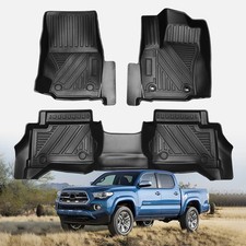 All Weather TPE Floor Liner Floor Mats Compatible With Tacoma2024AutoAccessories