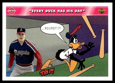1992 Upper Deck Comic Ball 3 Every Duck Has His Day/Jim Abbott California Angels